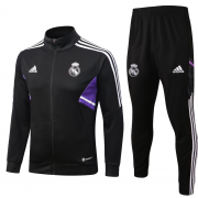 22/23 Real Madrid Long Zipper Training Suit Black